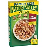 Nature Valley Apple Cinnamon Breakfast Cereal with Flakes, Granola Clusters and Real Apple Pieces, Excellent Source of Fiber, Family Size, 18.4 oz