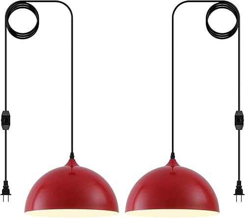 Miniatura 20 de Iluminación colgante de granja para isla de cocina, lámparas colgantes de cúpula negra y dorada, lámpara de techo colgante industrial para comedor,