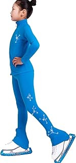 ROLTIN Pantalones de patinaje artístico con parte superior elástica, ropa exterior para entrenamiento, competición, patinaje para entrenamiento (talla XS, color: azul)
