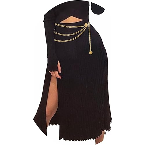 Chain Belts for Women Fashion Plus Size Waist Chain Belt Gold Silver Waist Belt Belly Chain Waist Belt Body Chain for Dress