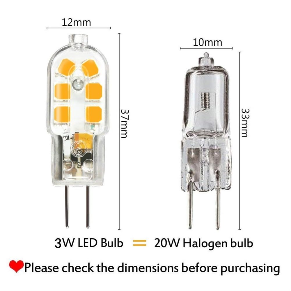 YSJX Lighting, Confezione da 20, Lampadina LED 2W G4 Base Bi-Pin Lampada a Mais AC220V [Classe di efficienza energetica A++](6000k Cold White)
