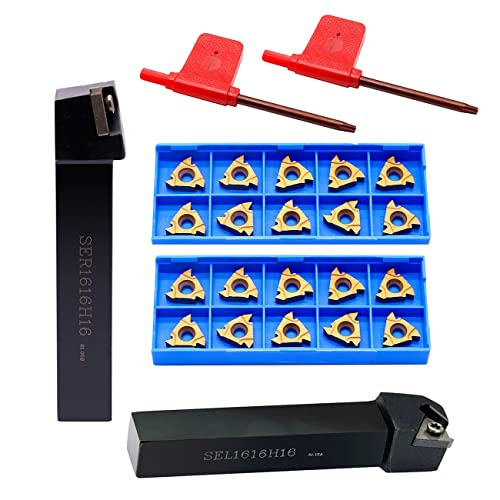 Kit SER1616H16 SEL1616H16 porte-tours anti-vibration et 20 inserts 16ER/IR AG60