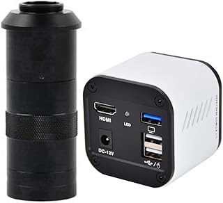 4K UHD 30fps HDMI USB Output Digital Industrial Microscope Camera & 100X C-Mount Lens
