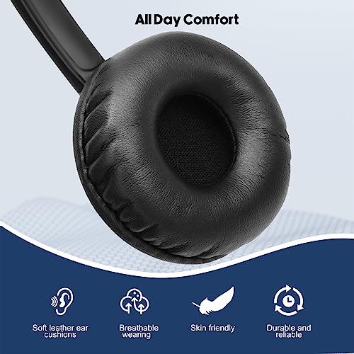 Casque de téléphone RJ9 avec microphone anti-bruit filaire pour poste fixe de bureau - 7
