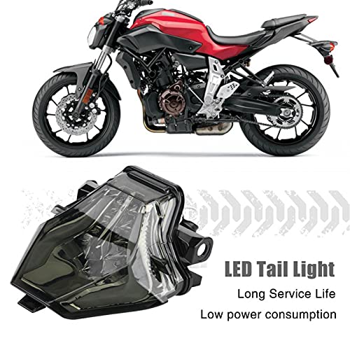 Yctze Luz traseira, luz traseira LED de seta para motocicleta para Yamaha MT-07 FZ-07 YZF-R3 YZF-R25