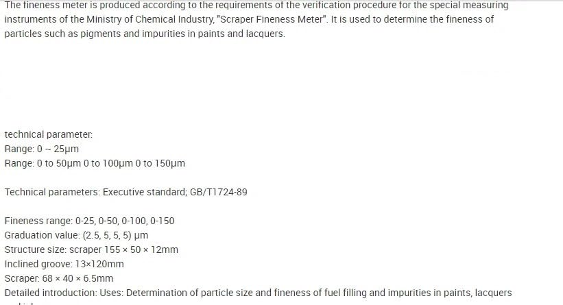 NURII Stainless Steel Fineness Gauge Grindometer,Fineness of Grind Gauge QXP 0-50um