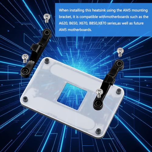 Image of ZORBES CPU Heatsink Bracket Stand Base for AMD AM4 AM5, Universal CPU Cooler Mounting Bracket Kit AM5 AM4 Backplate with Standoffs and Screws for PC Building and Cooler Installation