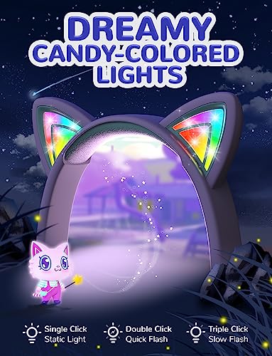 iClever Kids Headphones, LED Light Up Cat Ear, 85dBA Safe Volume, Stereo Sound Toddler Headphones - Image 2