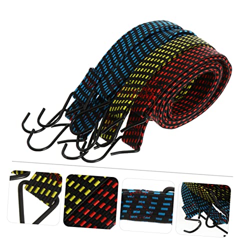 Happyyami 4pcs Strap Tensioner Belt Luggage Tensioner Swing Hammock Binding Belt Adjustable Suitcase Belt Binding Device Elastic Cord Imported Latex Silk Electric Car Binding Rope