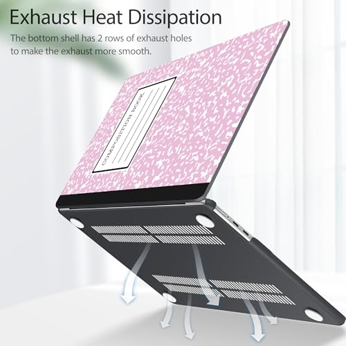 Image of Tuiklol for MacBook Air 13 inch Case M5 2026 M4 2025 M3 2024 M2 2022 Release Model A3449 A3240 A3113 A2681,Plastic Hard Shell Cover for MacBook Air 13.6 with Touch ID, Composition Book