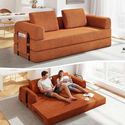 Nivayor 78'' Sleeper Couch Bed for Living Room, Convertible Modular