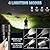 Large Size & High Powered Flashlight, Flashlights High Lumens 1000000, Super Bright Flashlight, Rechargeable Flashlights LED, Adjustable Tactical Flashlight, Waterproof Flash Light for Home Emergency