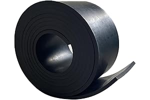 1/4 Inch Thick Rubber Strips, Solid Rubber Rolls for Flooring, Bumpers, and DIY Gaskets