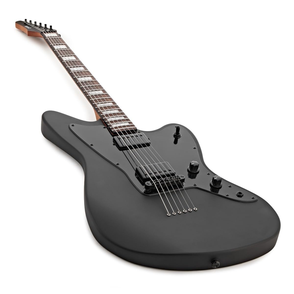 G4M 638 Flicorno soprano baritono chitarra elettrica, Neroout | Manico Acero Tostato 27" Ideale per Accordature Basse, Bassi Equilibrati con Corde .013-.062, Doppi Humbucker Ceramici