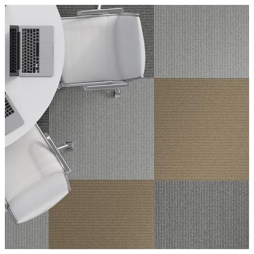 FLOORDIREKT Dalles de moquette | 1 pièce – 50 cm x 50 cm | Carreaux, moquette robuste, carreaux de sol avec dos en vinyle antidérapant (gris Bern)