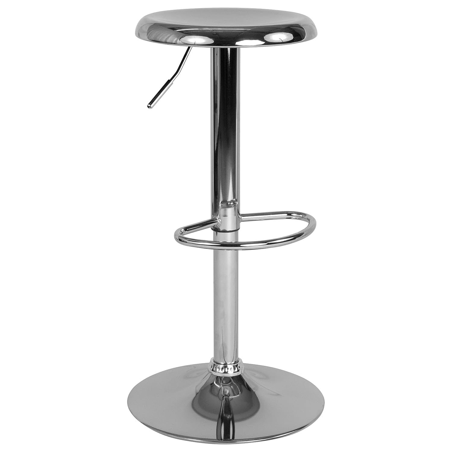 Flash Furniture Madrid Series Retro Height Adjustable Bar Stool - Chrome Finish