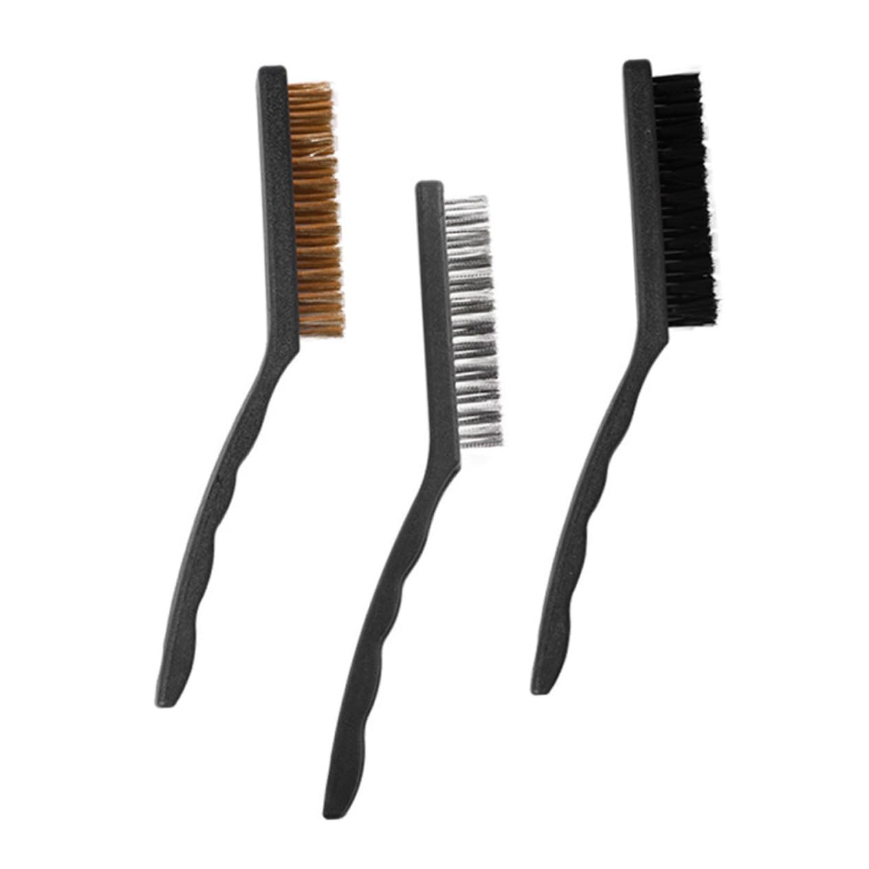 Beavorty Stainless Steel Range Hood Wire Brush Cooktop Cleaning Brush Set 3pcs for Kitchen Household Cleaning