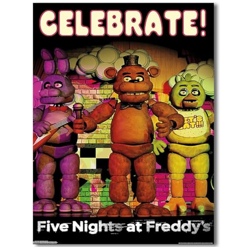 Looksalot Nights at Freddy's poster For Fans Kids room Bedroom wall Decor-Movie Nights at Freddy's 2 Posters Canvas Prints Picture For Teen Boy girls Gifts