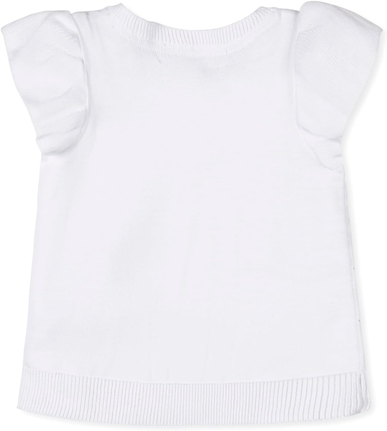 Organic Pointelle Sweater with Ruffle Sleeves by Hope & Henry Girl
