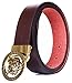 35 mm Luxury Genuine Leather Men’s Belt Gold/Silver Tiger Buckle Classic Dress Casual Reversible Gift (Brown,120cm/47.3inch(42-44))