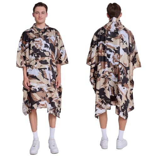 Image of Multi functional cape hooded raincoat suitable for outdoor camping and hiking, suitable for both men and women