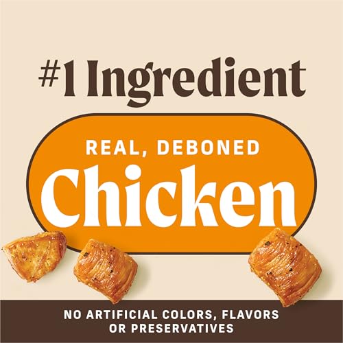 Image of Merrick Power Bites Chicken Recipe Soft Dog Treats, Grain-Free Dog Snack with Real Chicken, 6 oz Bag