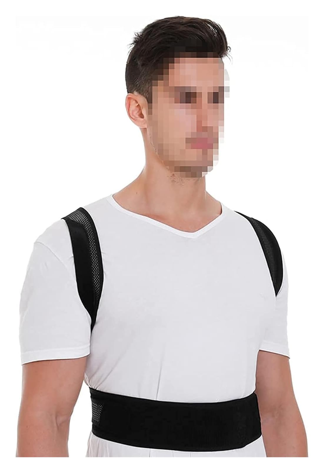 Haltungskorrektur Rücken Damen und Herren, Verstellbare, atmungsaktive Stütze for den unteren und oberen Rücken zur Verbesserung der Körperhaltung und Linderung von Nackenschmerzen.(Black,X-Large)