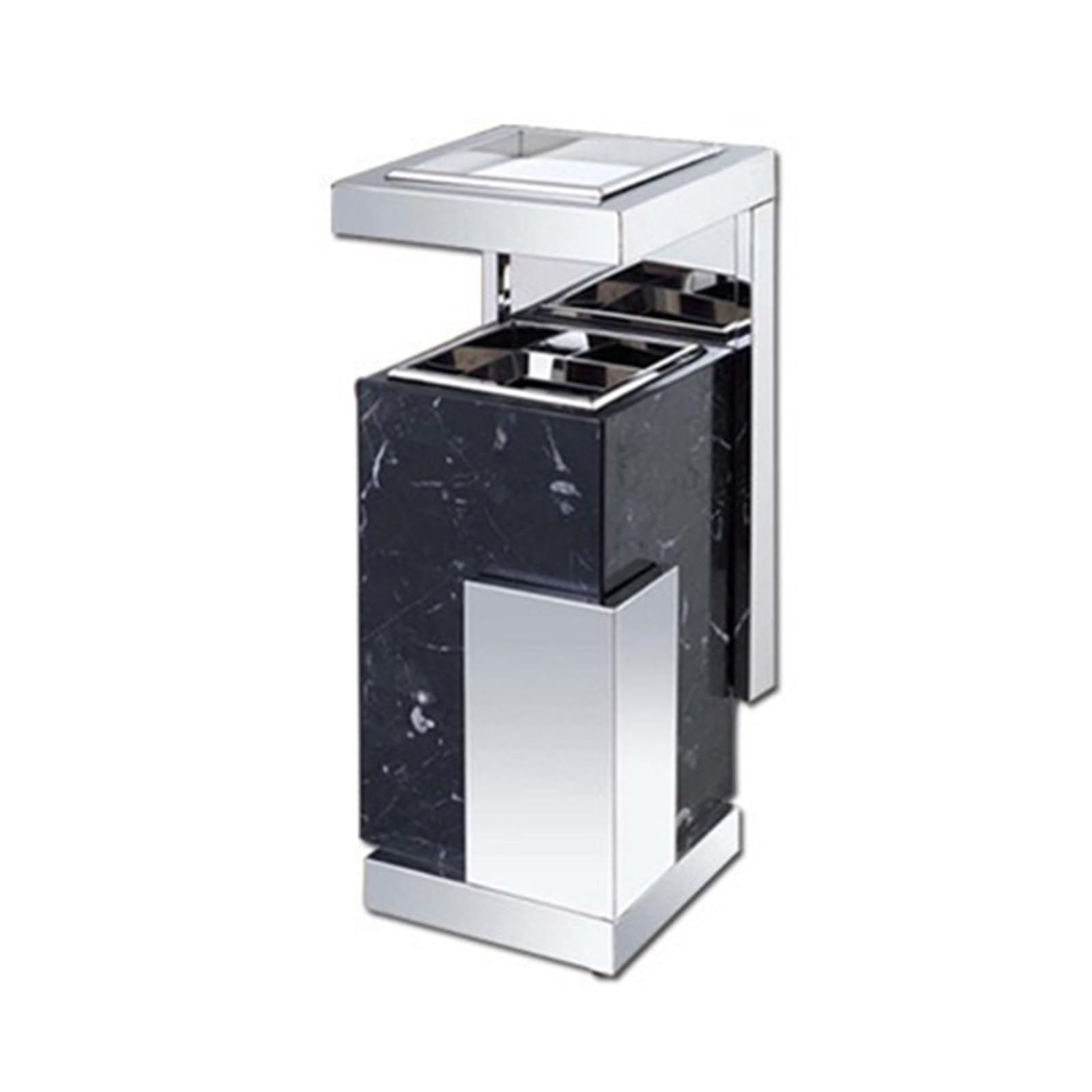 DFEDHF Garbage Cans Hotel Lobby Trash Can Stainless Steel Ashtray Marble Hotel Elevator Entrance Lobby Outdoor Vertical Cigarette Barrel Outside Trash Bin(A-One Size)