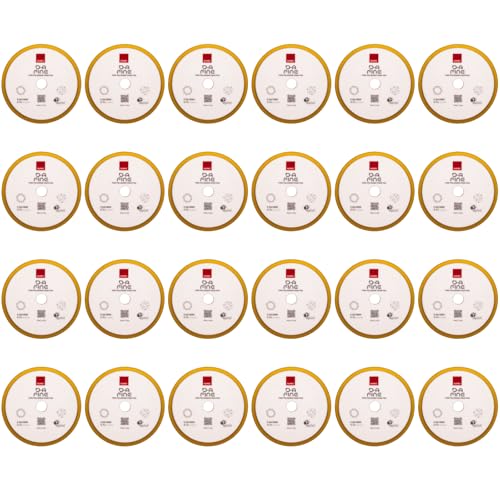 Image of RUPES 9.DA180M Pack of 24 Yellow D-A Fine Finishing Foam Pads 180mm | Ideal for Paint Correction & Gloss Enhancement | Compatible with 6 inch Backing Plate | Moderate to Fine Defect Removal