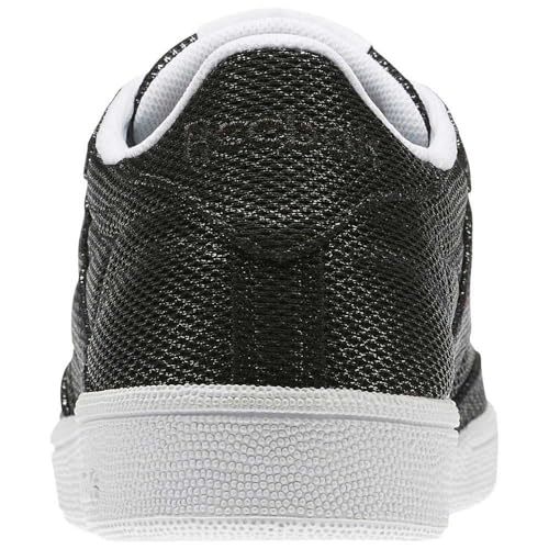 Reebok Club C 85 Metallic Mesh, Chaussures de Tennis Femme, Noir (Black/White), 38 EU