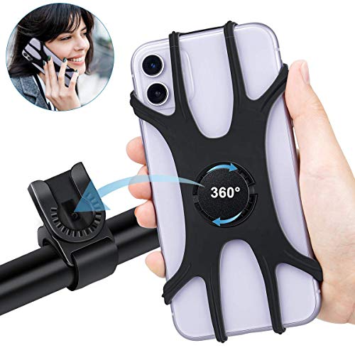 COVACURE Handyhalterung Fahrrad, Universal Abnehmbar 360° Verstellbare Fahrrad Handyhalterung, Motorrad Handyhalterung für 4,5-7,5 Zoll Smartphone