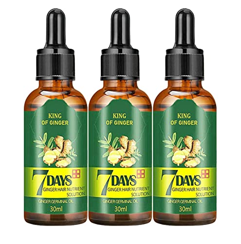 3 x PCS Hair Regrow 7 Day,Ginger Essential Oil ,Ginger Germinal Serum Essence Oil Loss Treatement Growth,hair regrowth,hair growth serum,hair loss (30ML)