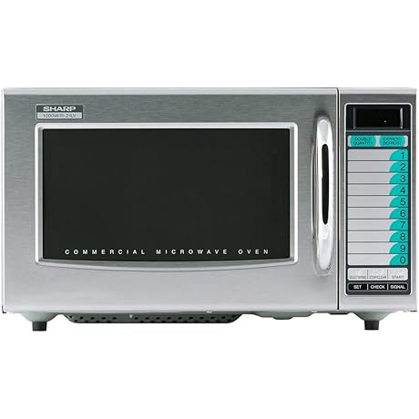 Sharp R-21LVF1 Medium-Duty Commercial Microwave: 1.5 Cubic Feet for Industrial Kitchens