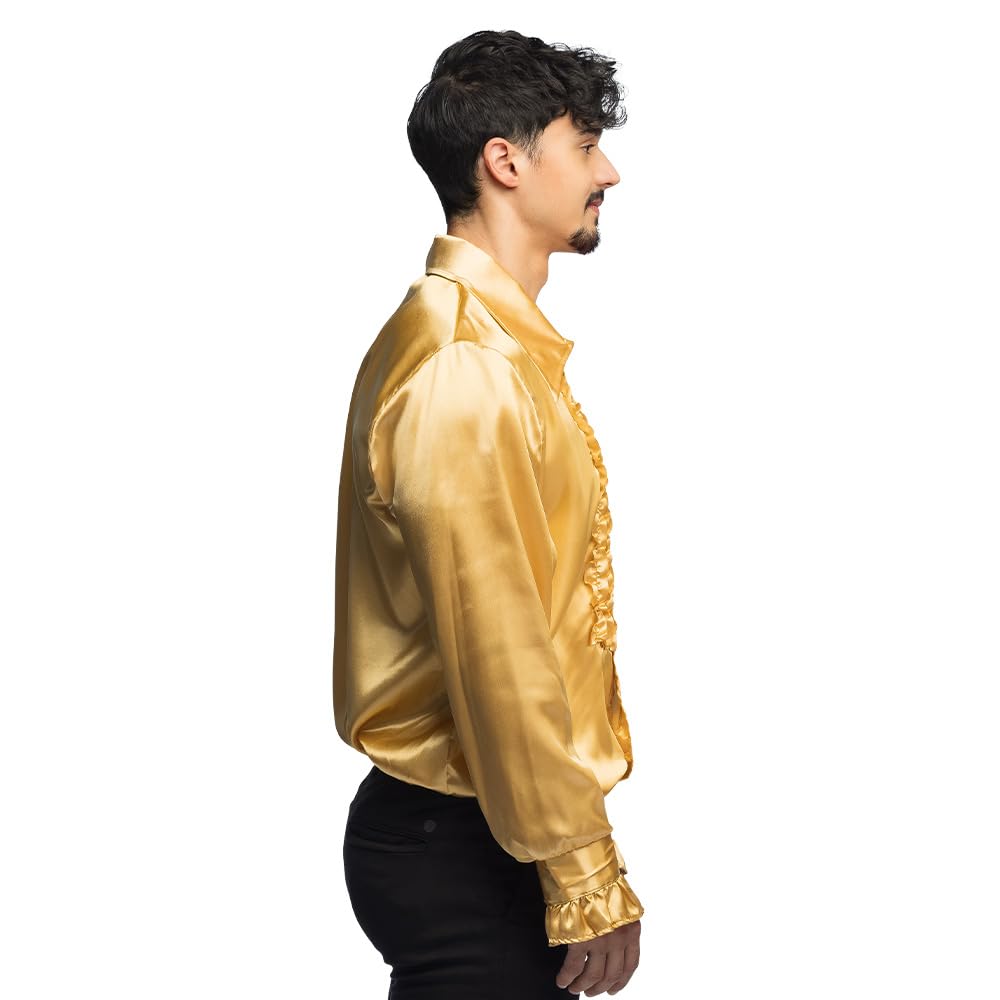 Boland 70er Jahre Disco Hemd für Herren | Gold - Party