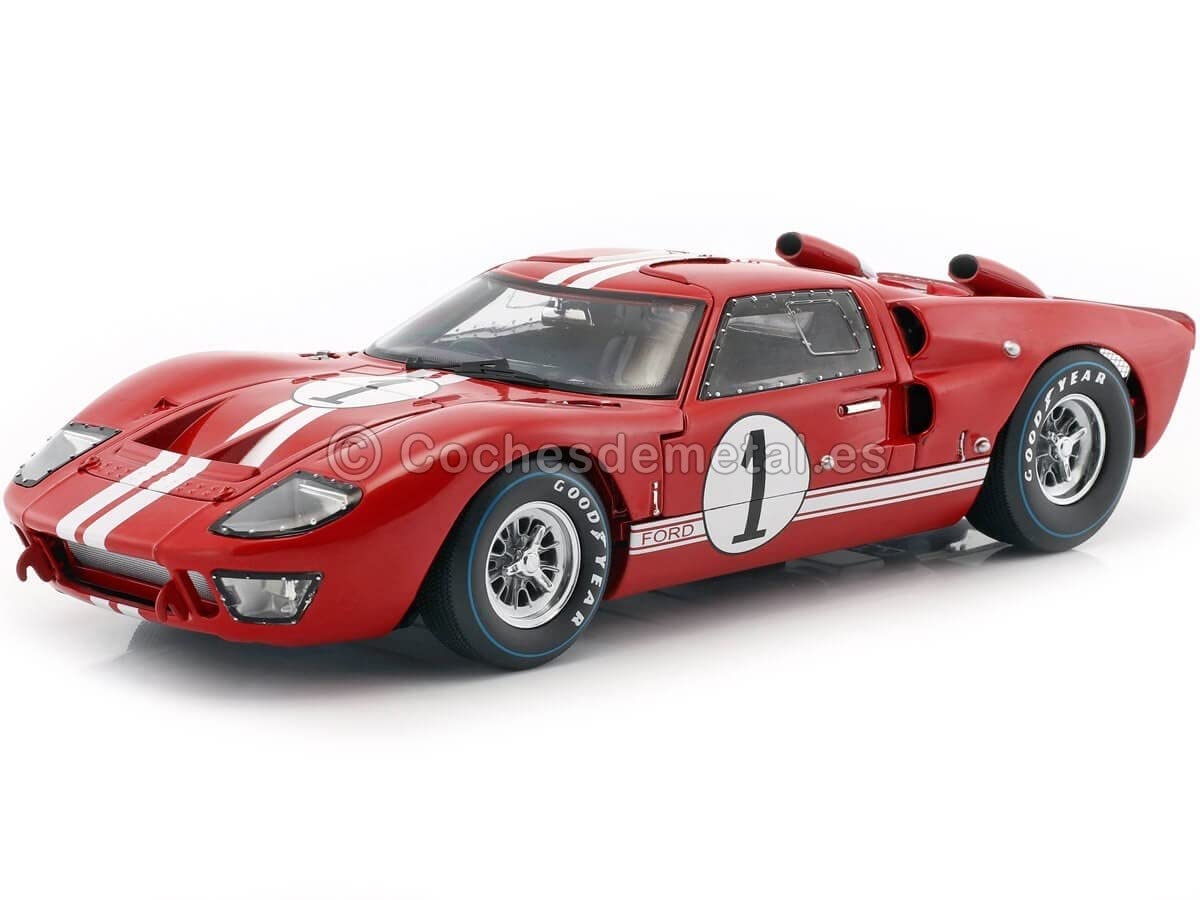 1966 Ford GT-40 MK 2 Red #1 1/18 by Shelby Collectibles SC407 by