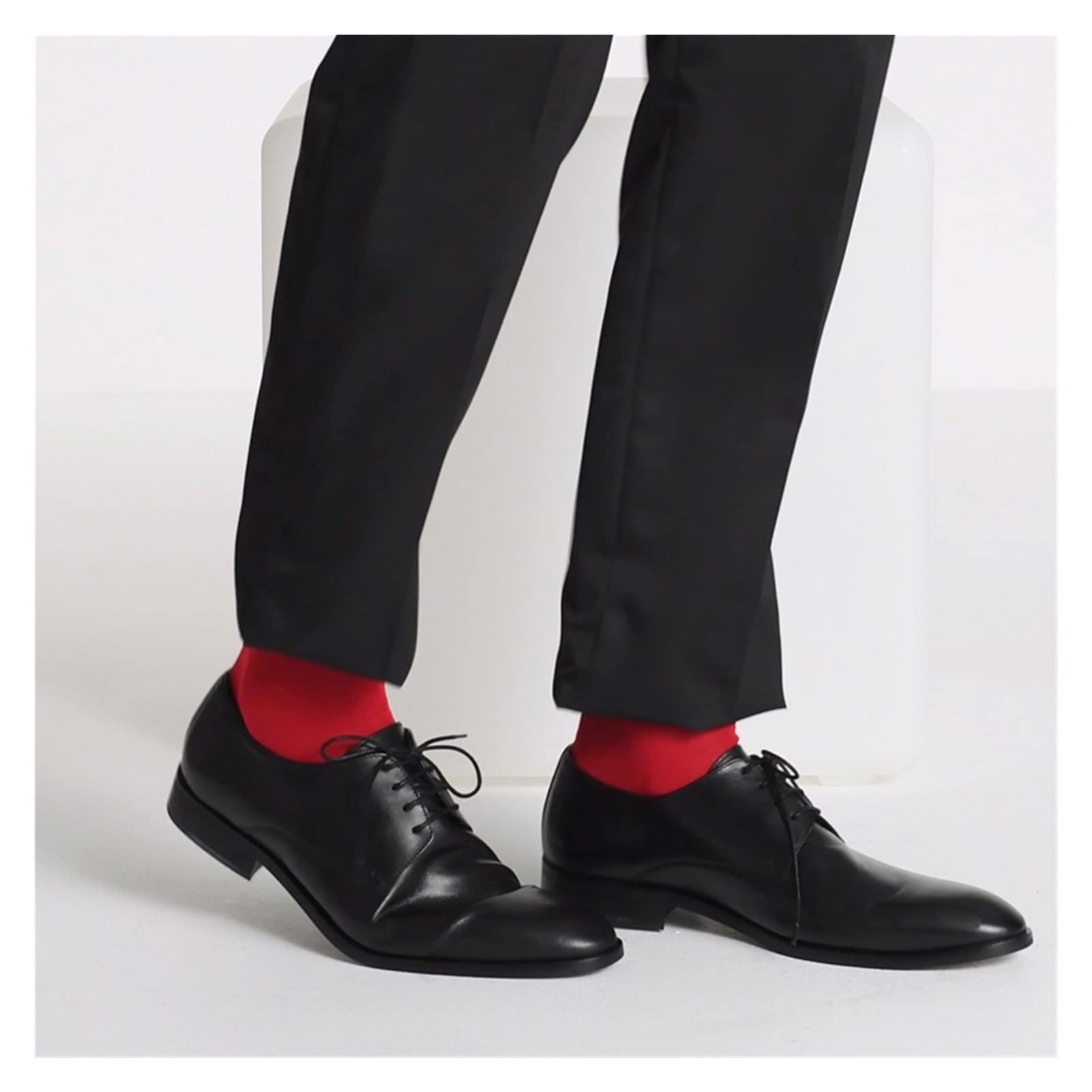 ZZSRJ Calcetines Rojos de los Hombres Vestido de Negocios Calcetines (6 Pares/Lote) (Color : 6Pairs, tamaño : EU40-46)