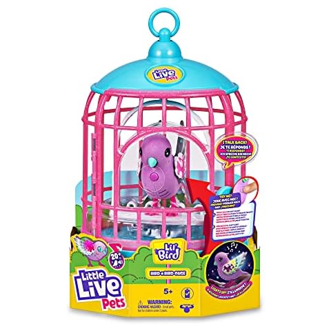 Little Live Pets - Parlanchines-Vogelkäfig, interaktives Haustier mit über 20 Geräuschen und Reaktionen Cover