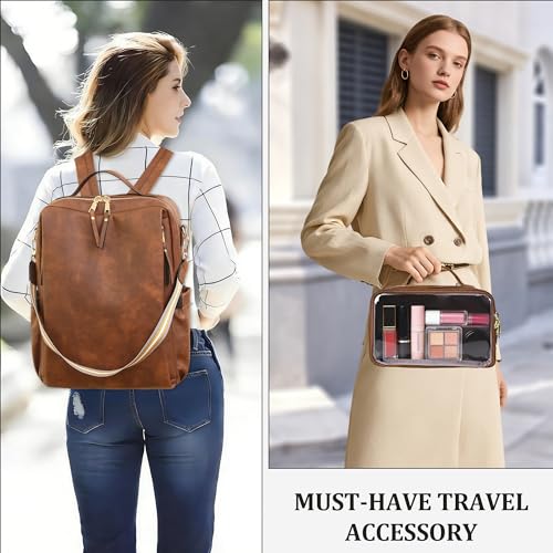 Dora & Liz Leather Laptop Backpack