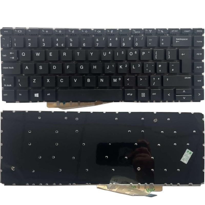 Clavier HP Probook 440 G6 445 G7 noir version UK sans retroeclairage de remplacement