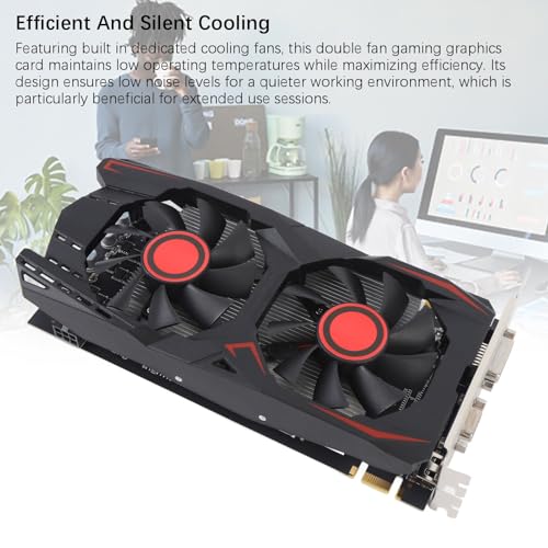 Image of Yunir GTX550TI Graphics Card,6GB GDDR5 192Bit Gaming Video Card,PCI Express 2.0 16X Interface, HDMI, DVI, VGA, Double Fan, Computer Video Card for Working Gaming