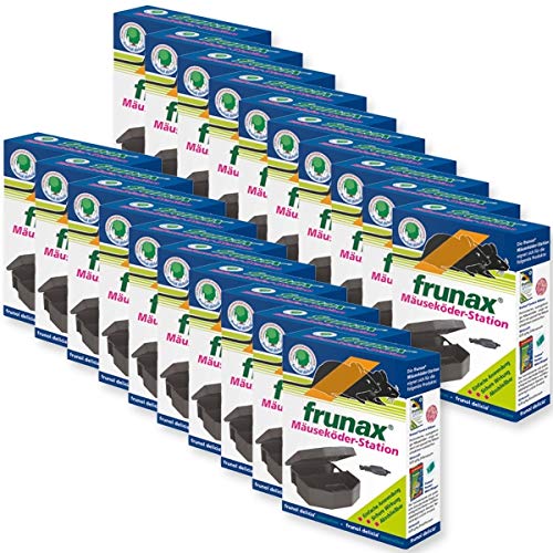 Preisvergleich Produktbild Frunax Mäuseköder Station Mäuseköderbox 20er Sparpack + gratis 20g Kressesamen Sprint
