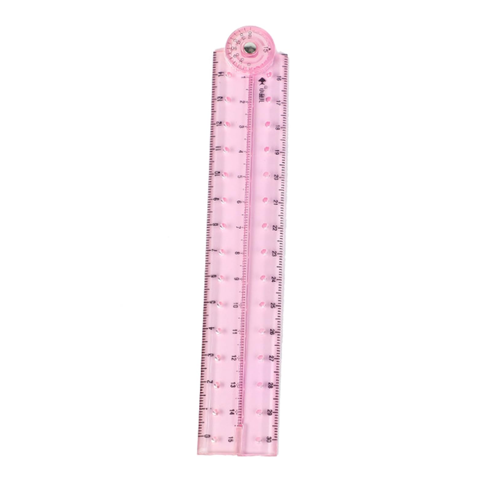 Montesy Re Clear Folding Ruler Straight Ruler Math Drawing Ruler Measuring Tool For Student Teacher Measuring Length 0-30Cm/0-12In