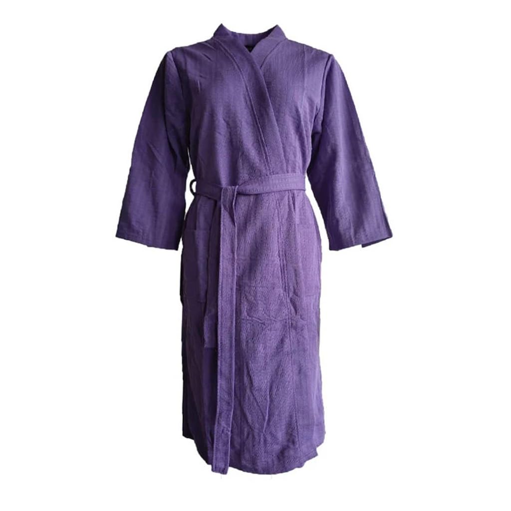 Albornoz for hombre batas de gofre ropa de dormir pijama morado talla 3XL