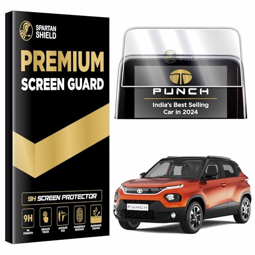 Image of Spartan Shield SCREEN GUARD For TATA PUNCH (2023-2025) - 7 INCH INFOTAINMENT TOUCHSCREEN | Car Display Music System Protector || New TataPunch 9H Accessory [Not Tempered Glass]