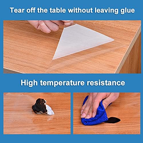 Miniatura 2 de VALINK Película protectora transparente autoadhesiva para mesa, protector de pared contra salpicaduras de cocina, adhesivo transparente a prueba de
