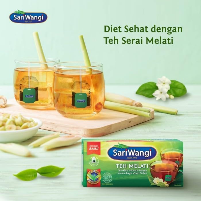 Miniatura 6 de Sari Wangi Teh Melati, té de jazmín indonesio, 25 unidades (paquete de 3)