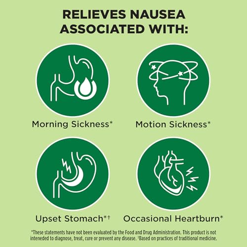 Image of Dramamine Nausea Ginger Chews, 20 Soft Chew and Long Lasting Relief Formula, 18 Count (Pack of 2)