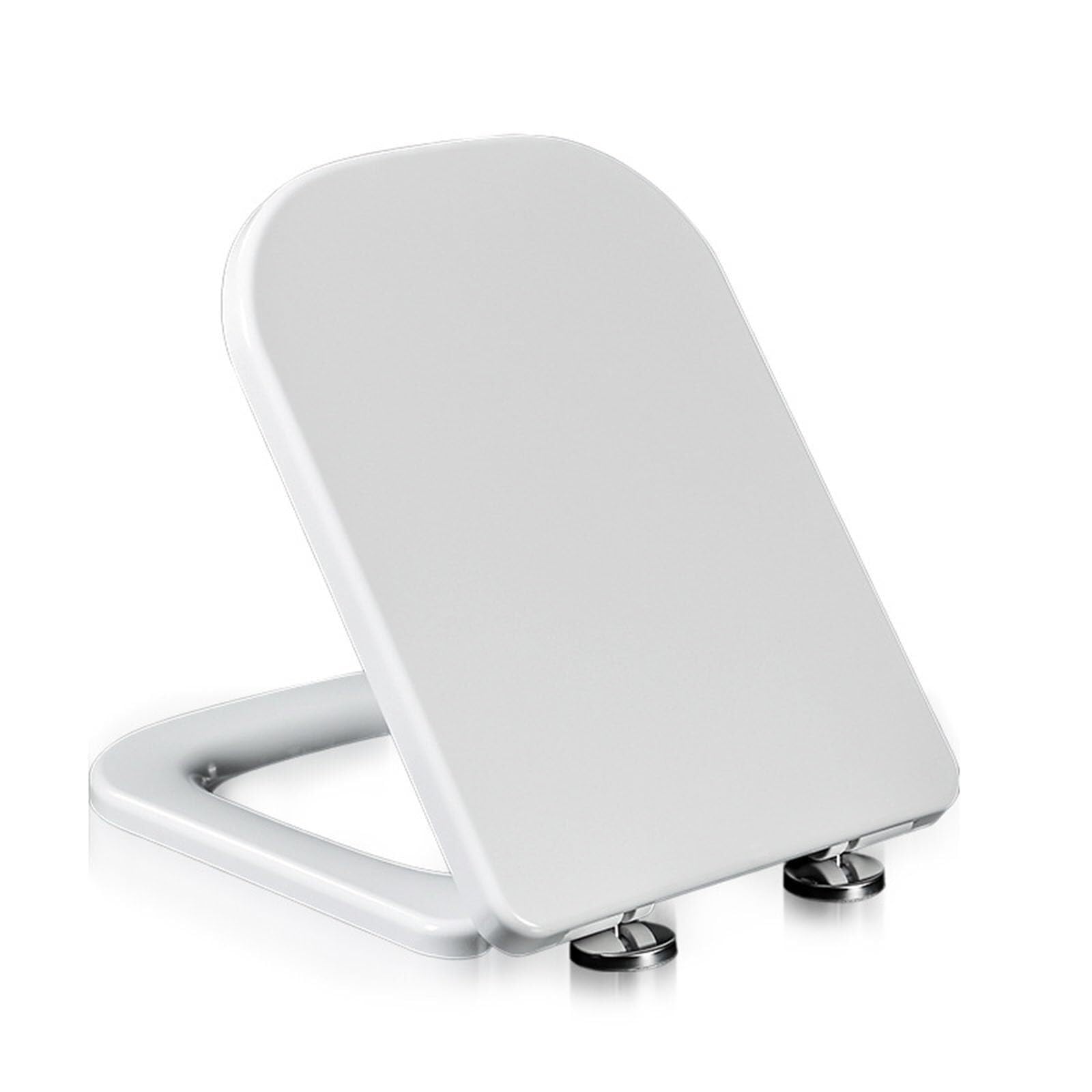 Dxpsxjl 04B Quick-Release, White Universal Toilet Seat Cleaning, Adjustable, Lightweight, Durable, Portable, User-Friendly, Compact, Slow, Close, Square