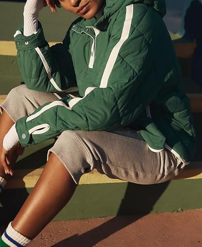 HangNiFang Women's Oversized Quilted Pullover Puffer Jacket with Hood Winter Coat with Pockets4