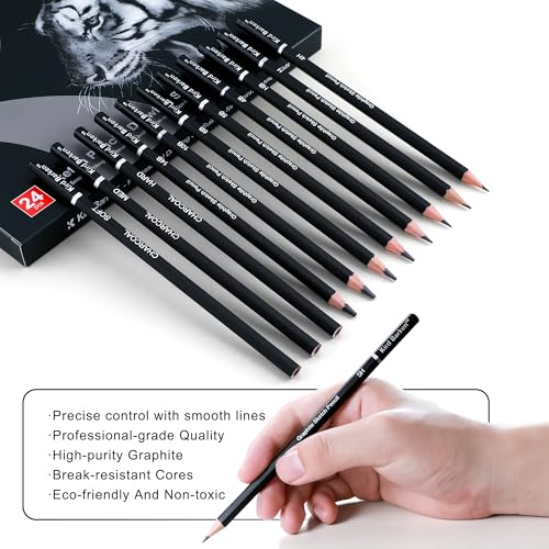 Set profesional de lápices para dibujo 24 piezas miniatura 3